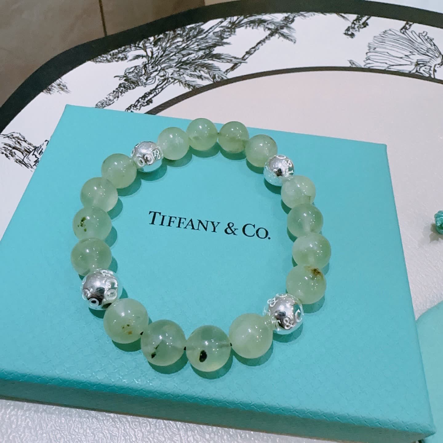 Tiffany & Co. Green Bead Bracelet